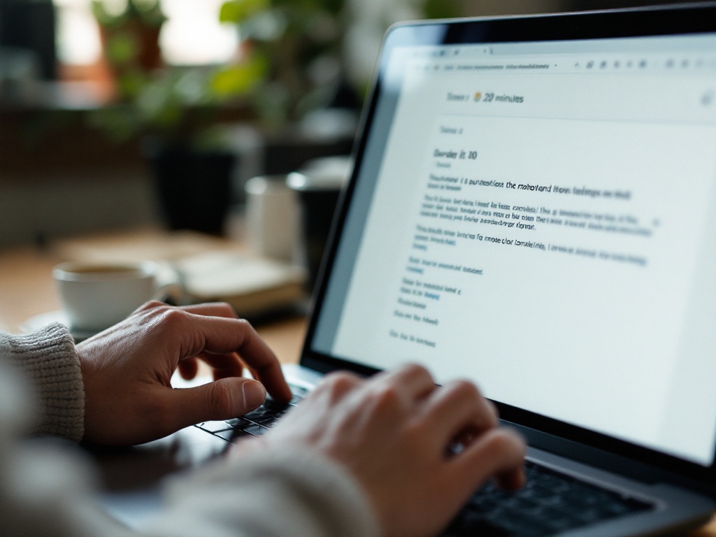 ADHD founder sitting at desk, hands hovering over keyboard, unable to send the email