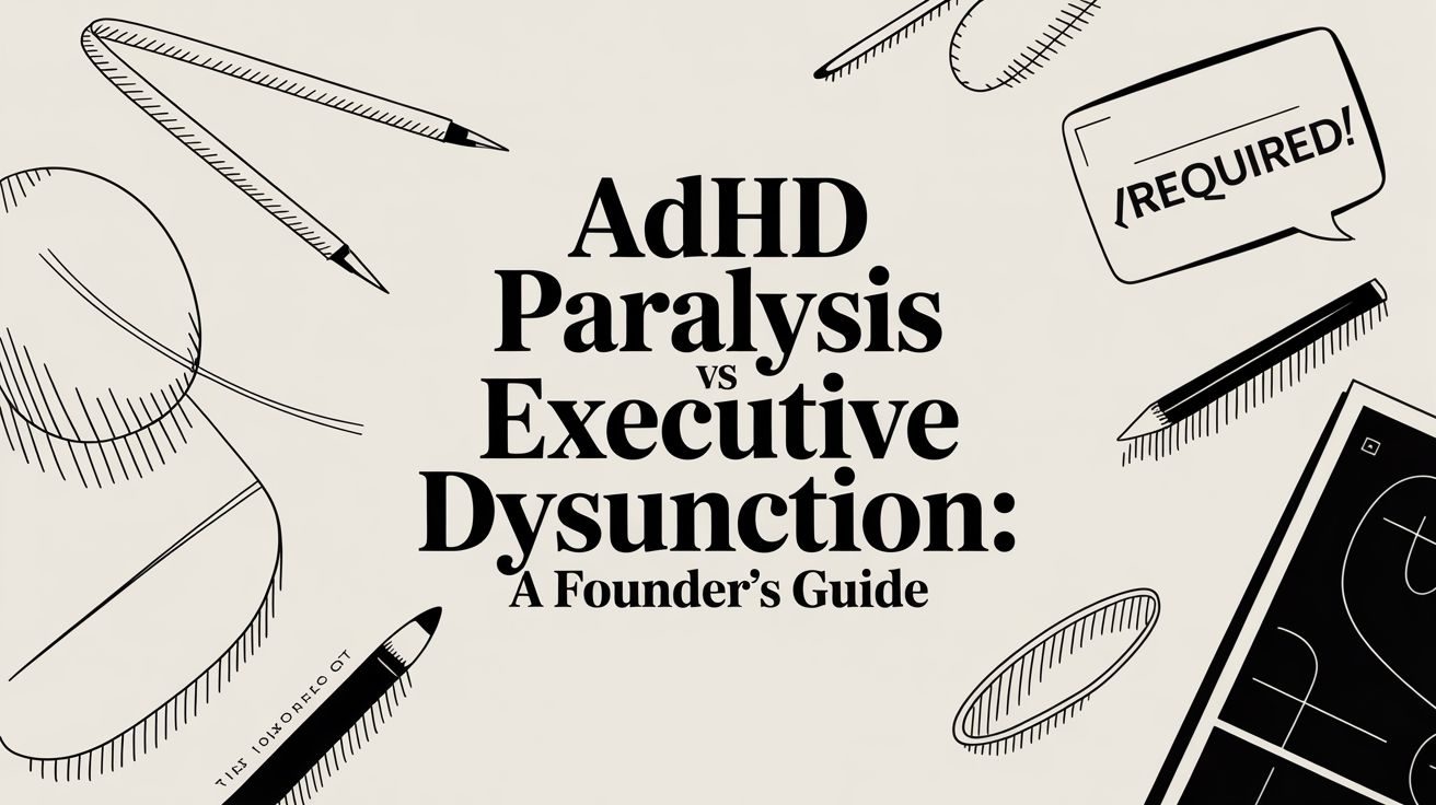 ADHD Paralysis vs Executive Dysfunction: A Founder's Guide