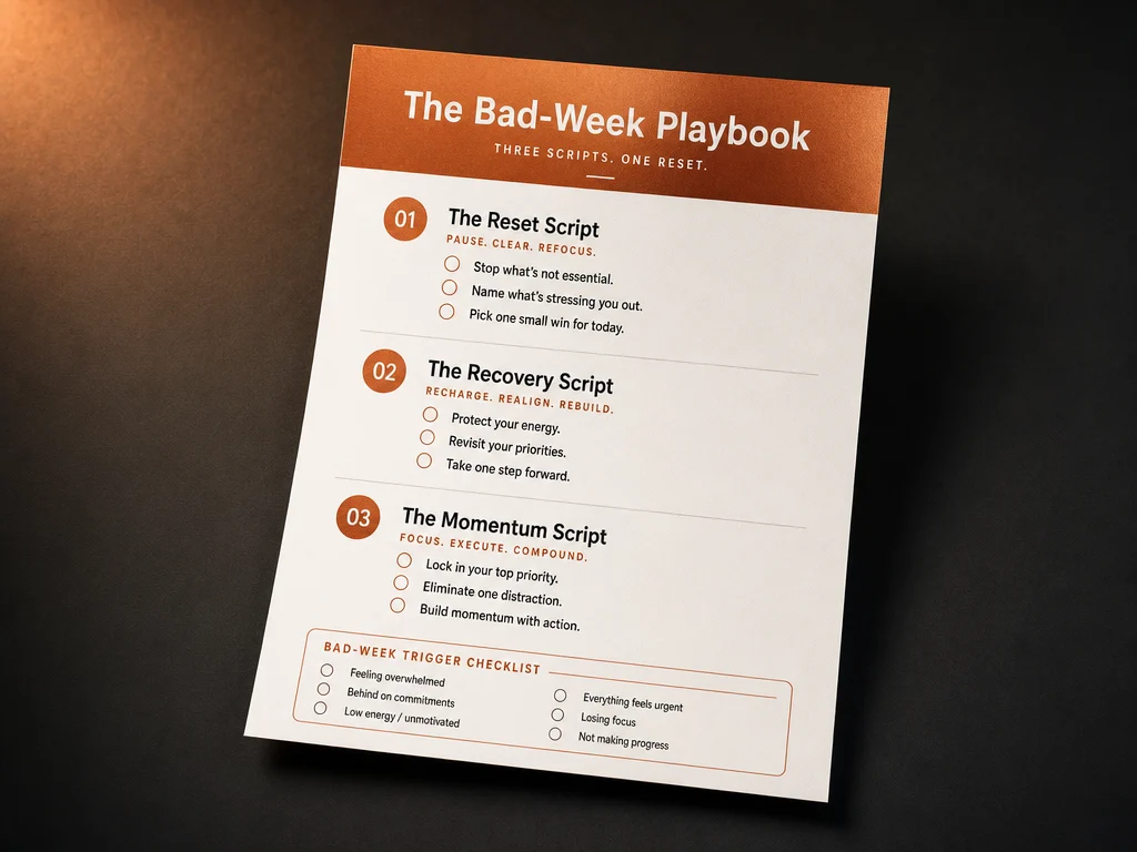 The Bad-Week Playbook one-pager